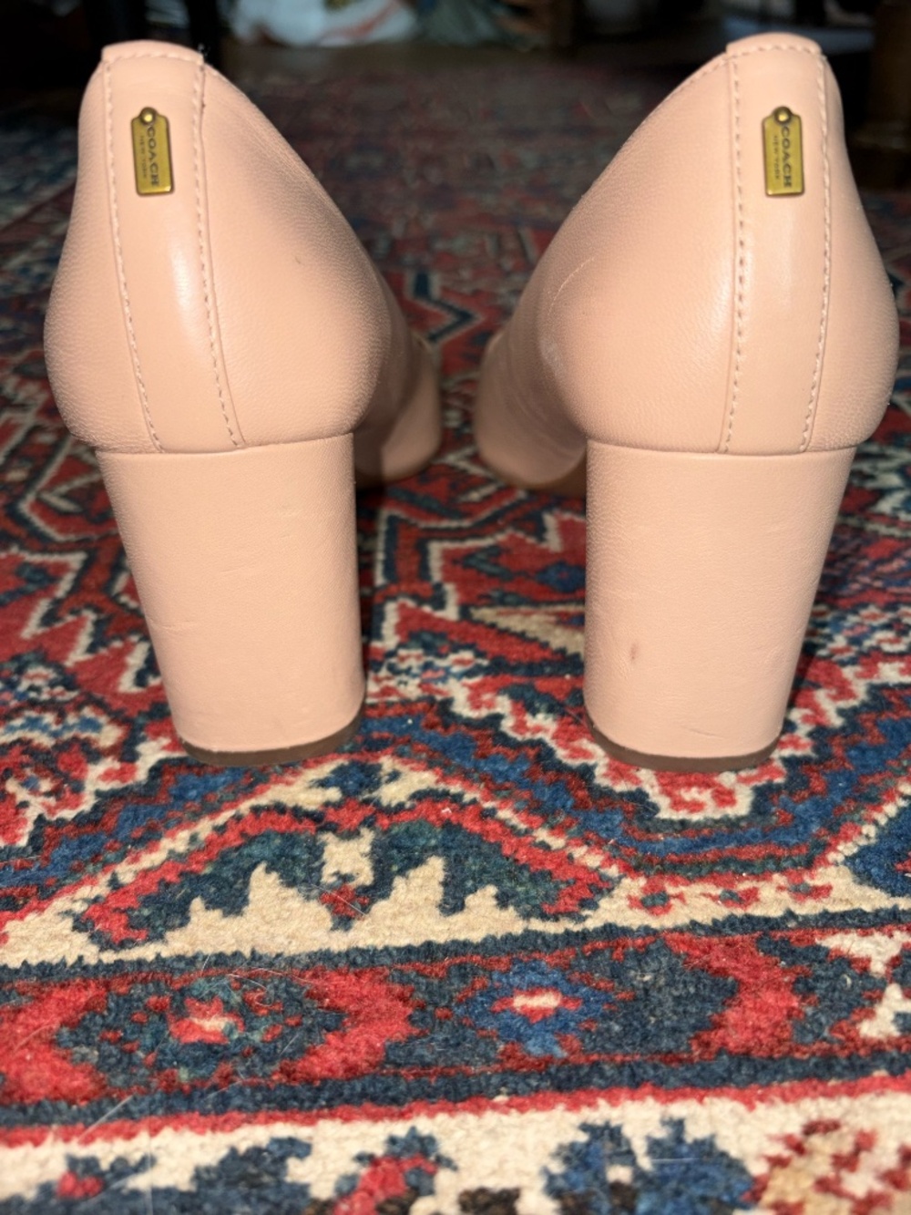 Coach Nude Block Heels - Picture 3 of 4